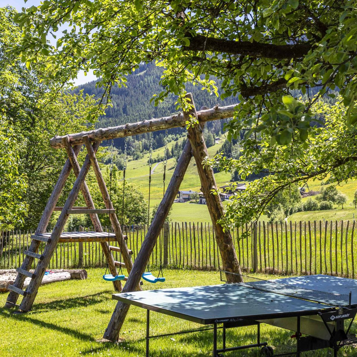 Schaukel und Tischtennis im Grünen am Pöchtlhof
